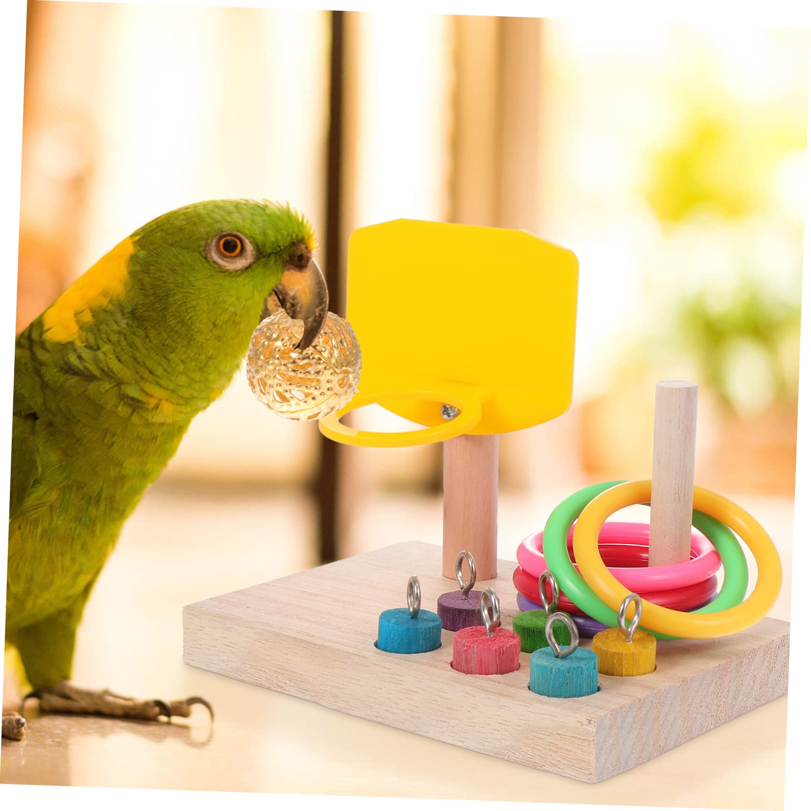 Mipcase 3juegos Juguete para Aves De Jaula De Baloncesto Juguete De Entrenamiento Interactivo para Periquitos y Diversión y Ejercicio Aves