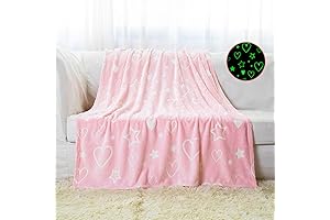 Glow Blanket Soft Star & Heart Pattern for Boys & Girls