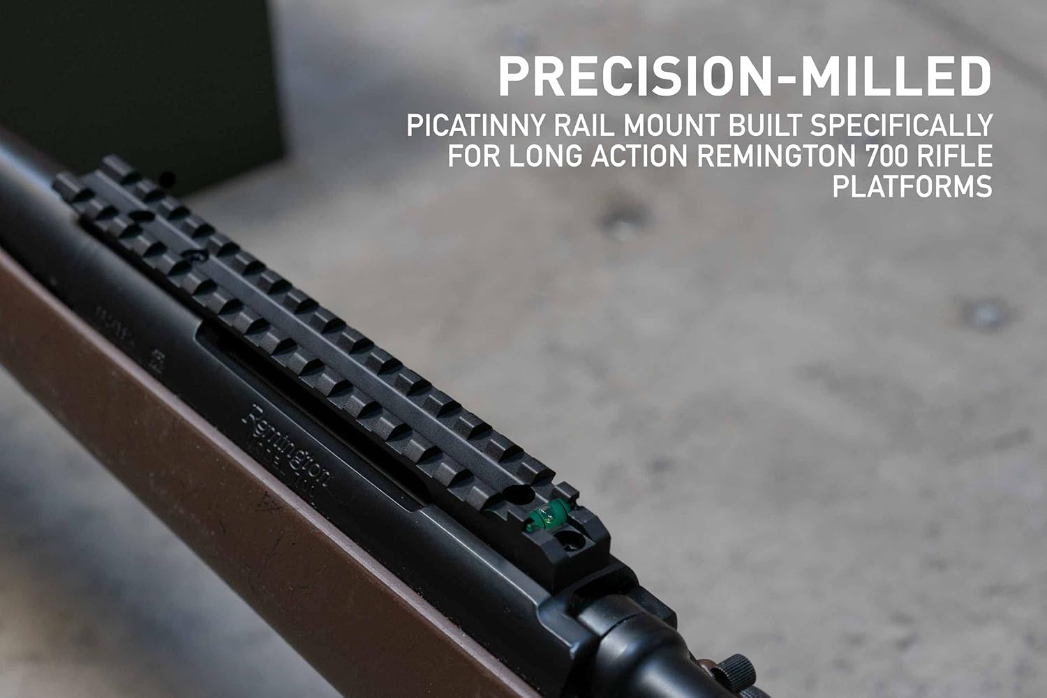 Monstrum Picatinny Rail Mount for Remington 700 Rifles with Integrated Level Bubble | Long Action