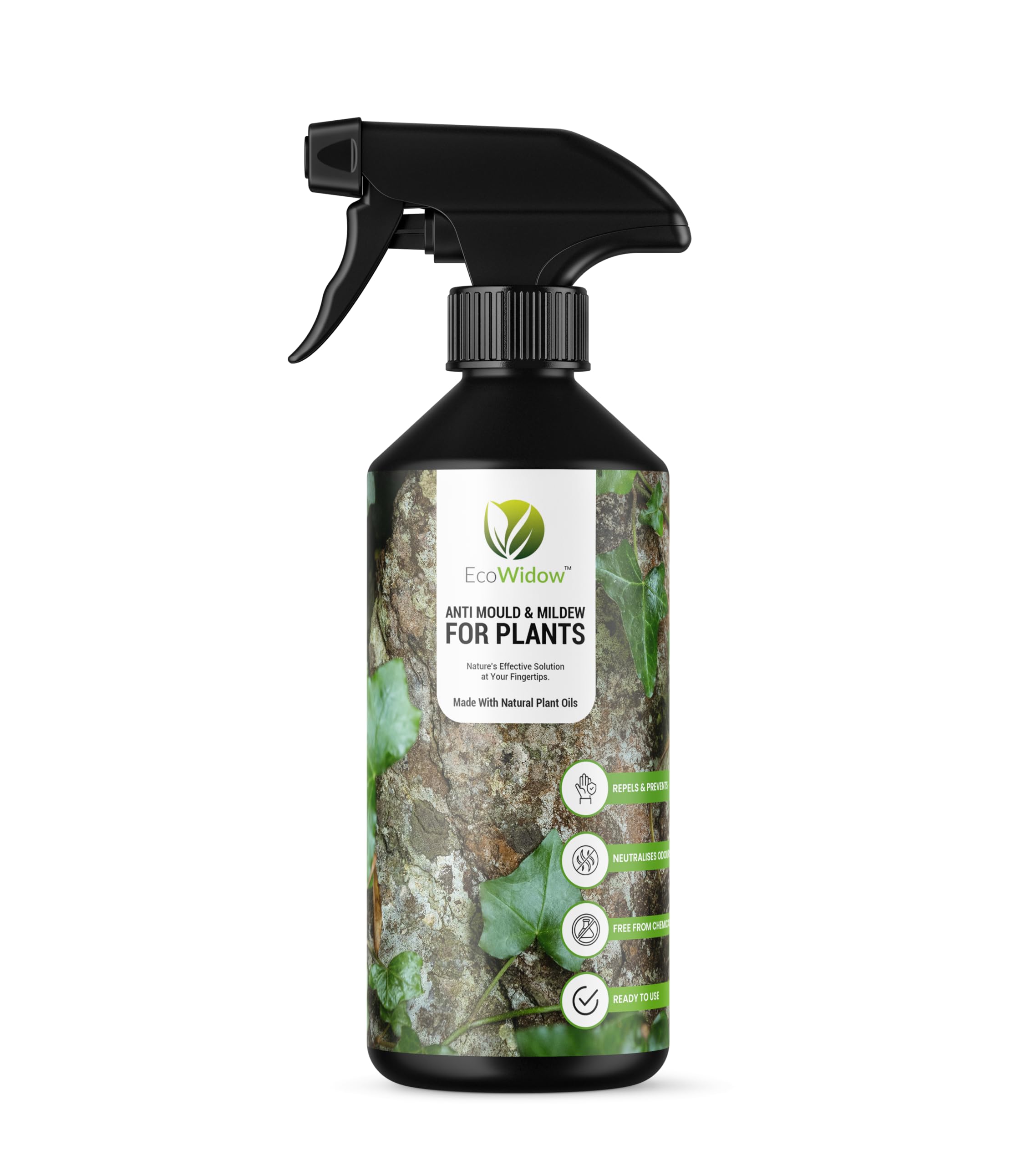 Natural Mould & Mildew Fungicide Remover Spray for Plants Fungus Cleaner - Indoor Or Outdoor Plant Protection 500ml