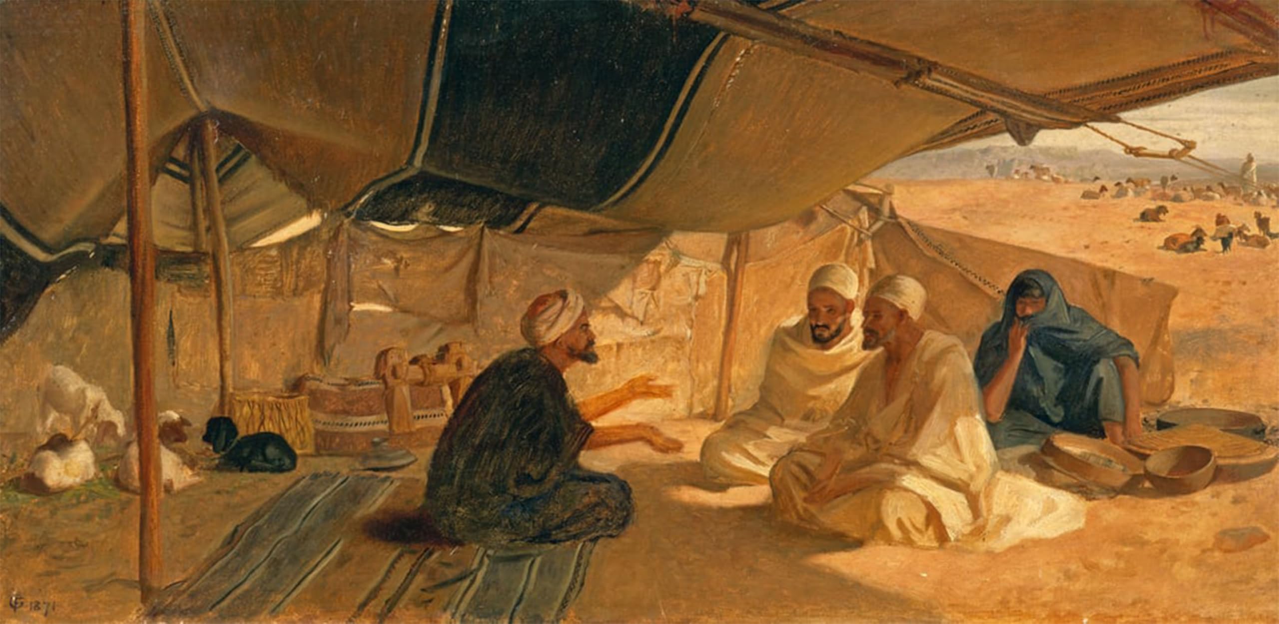 SERENDIPITP Vintage Wall Art Canvas Nordic Poster Canvas Print Picture Arabs in the Desert by Frederick Goodall Wall Art Poster for Home Decor 60x90cm