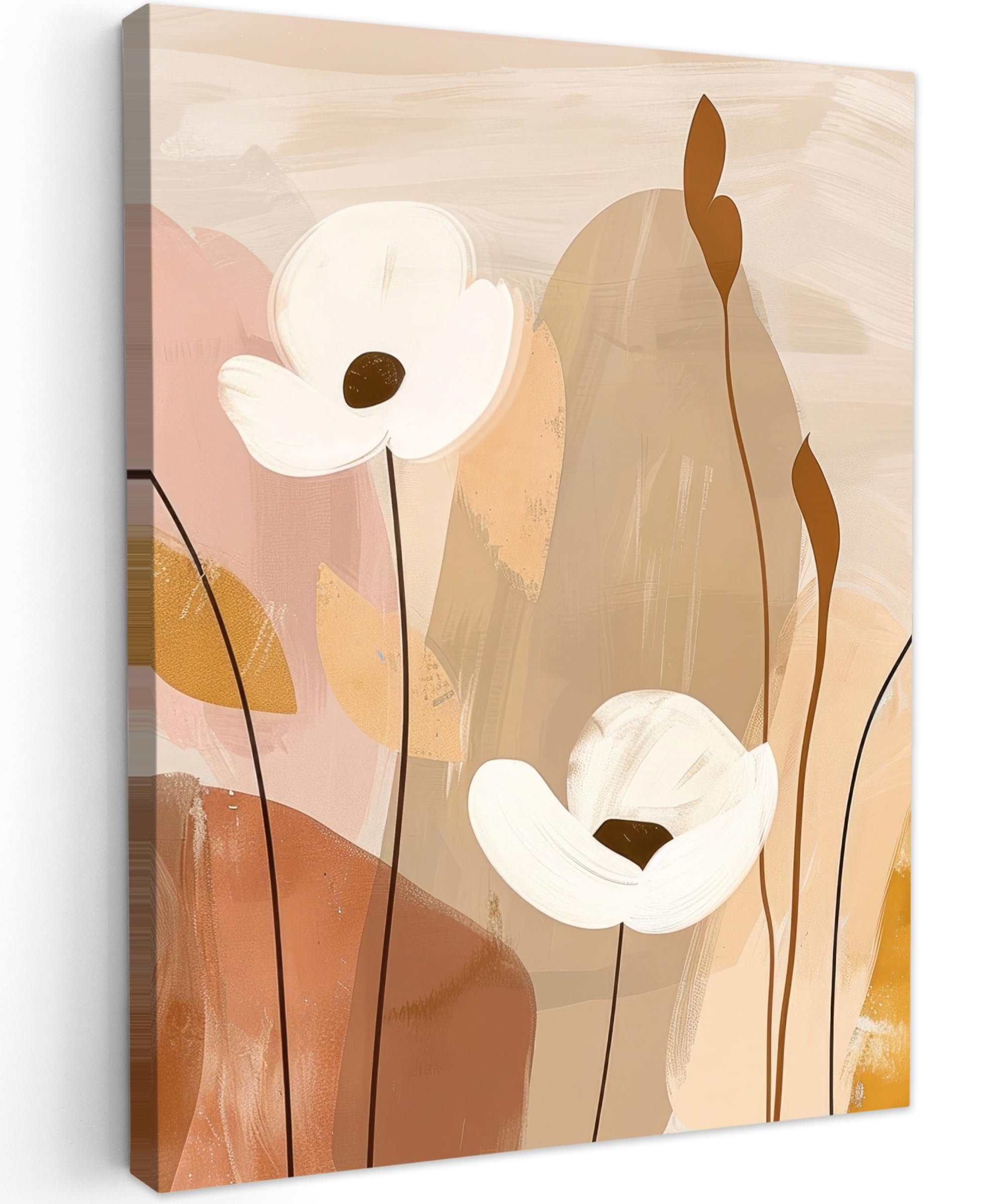 MuchoWow© Canvas Wall Art Work 12"x16" / 30x40 cm Room Decor Painting Wallfillers Picture Decoration Prints Flowers - Abstract - Art