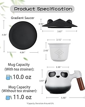 Y358/m様 Amazon.com: ZENS Tea Cup with Infuser and Lid, 11 oz Cute