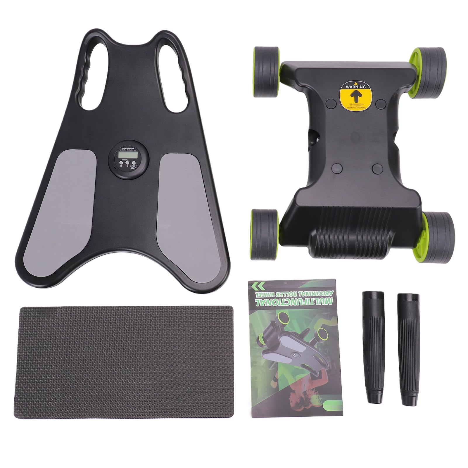 Ab Wheel Roller mit Ellenbogenstütze, Robuster 4-Rad-Kerntrainer für Heim-Fitness-Fitness, 1 Einheit