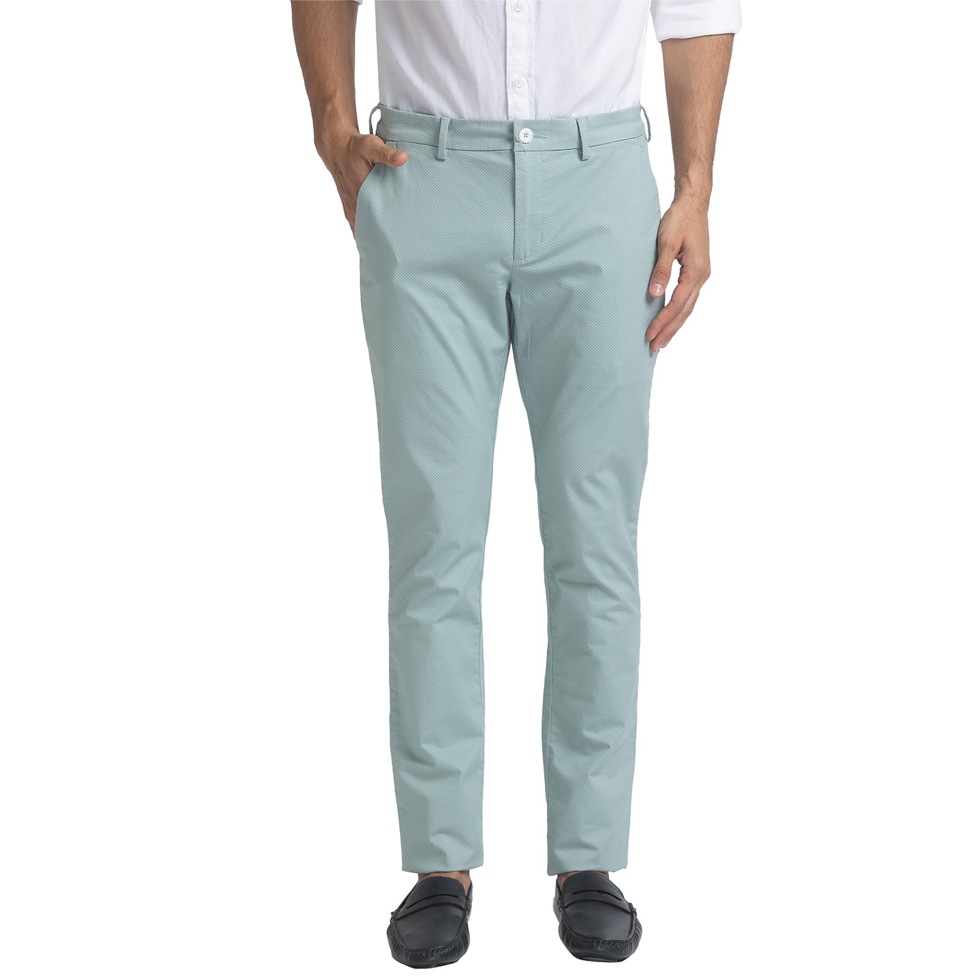 Nuvo Fit Medium Green Trouser for Men-image-41