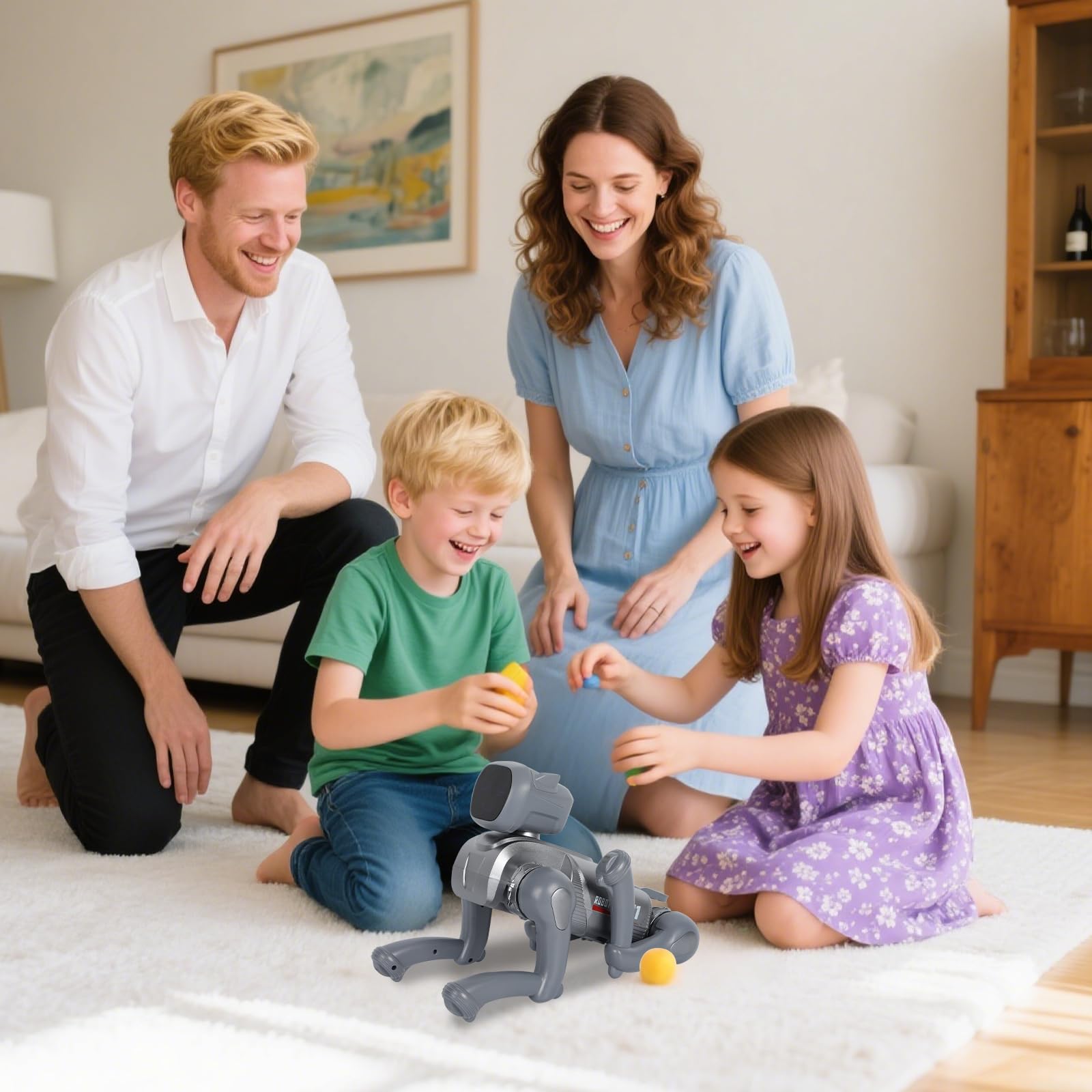 MENAYODA Roboter Hund RC für Kinder, Roboters Hund Ferngesteuerter Spielzeug für Kinder 3+ Jahren, APP-Steuerung, Roboter Hund Spielzeug Kann Programmieren, Tanzen, Musik und Interagieren