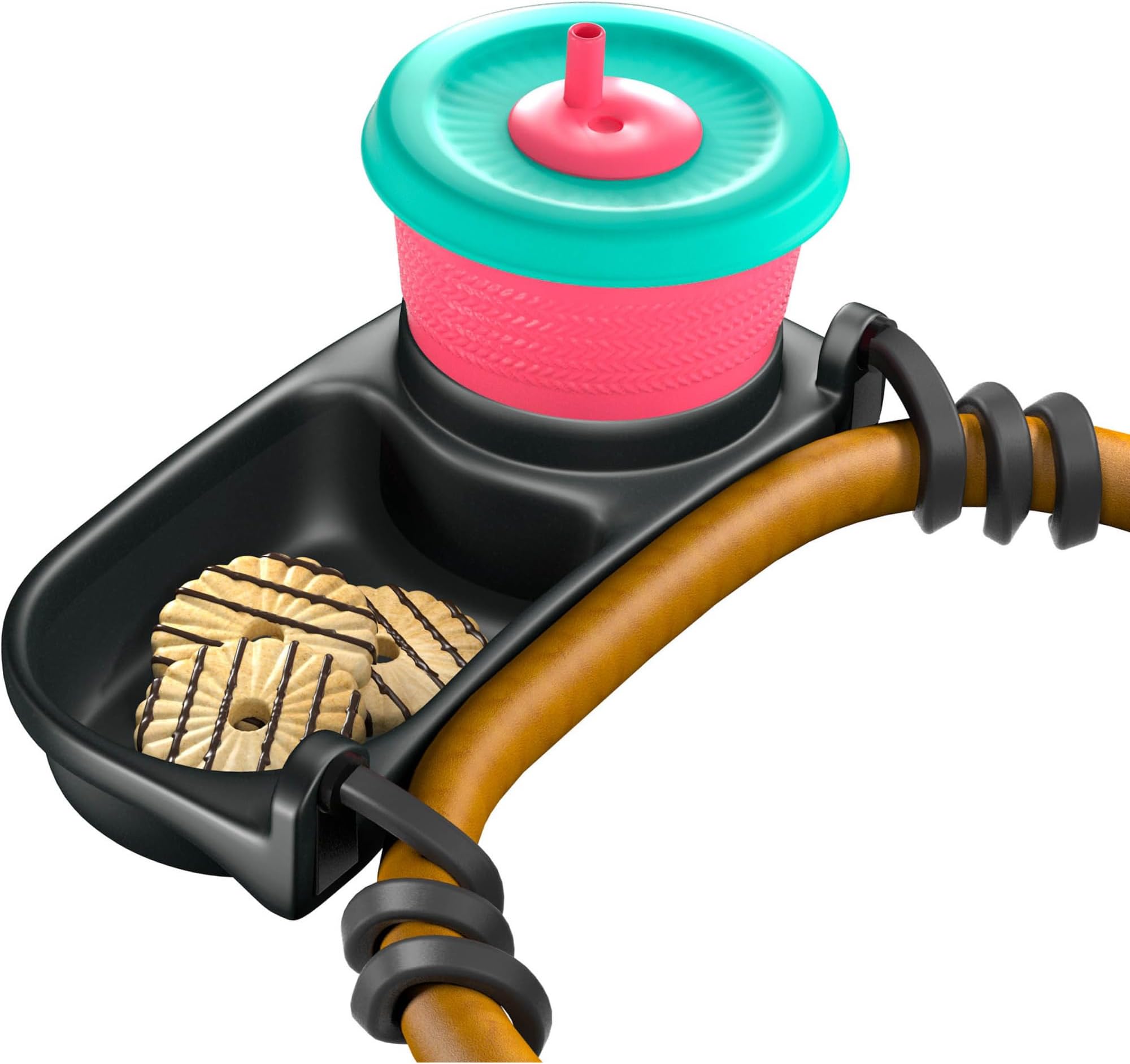 Swanoo Universal Stroller Snack Tray | Compatible With Nuna Mockingbird Bugaboo Uppababy | Stroller Bumper Bar Tray Attachment with Cup Holder | Baby Toddler Disneyland Essentials Stroller Accessories