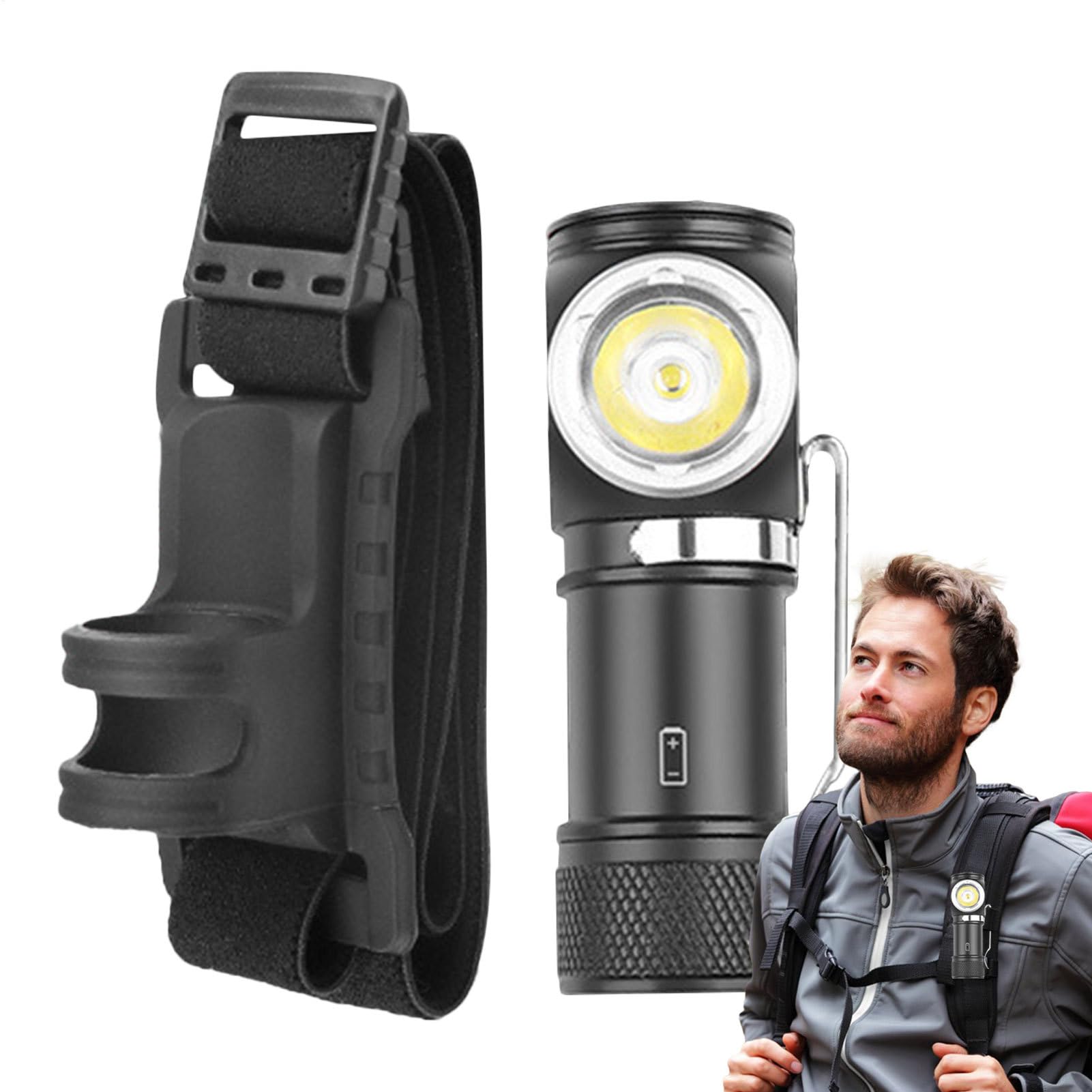 Lampe frontale LED rechargeable imperméable pour le camping et la randonnée - 8