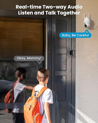 Miniatura 7 de ieGeek Cámaras de seguridad solares inalámbricas para exteriores, cámara WiFi 2K 2.4G con panel solar y alimentada por batería, visión nocturna a