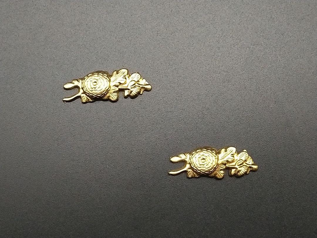 Amazon.co.jp: MD03 目貫 菊の図 銅製 現代作 日本刀装具