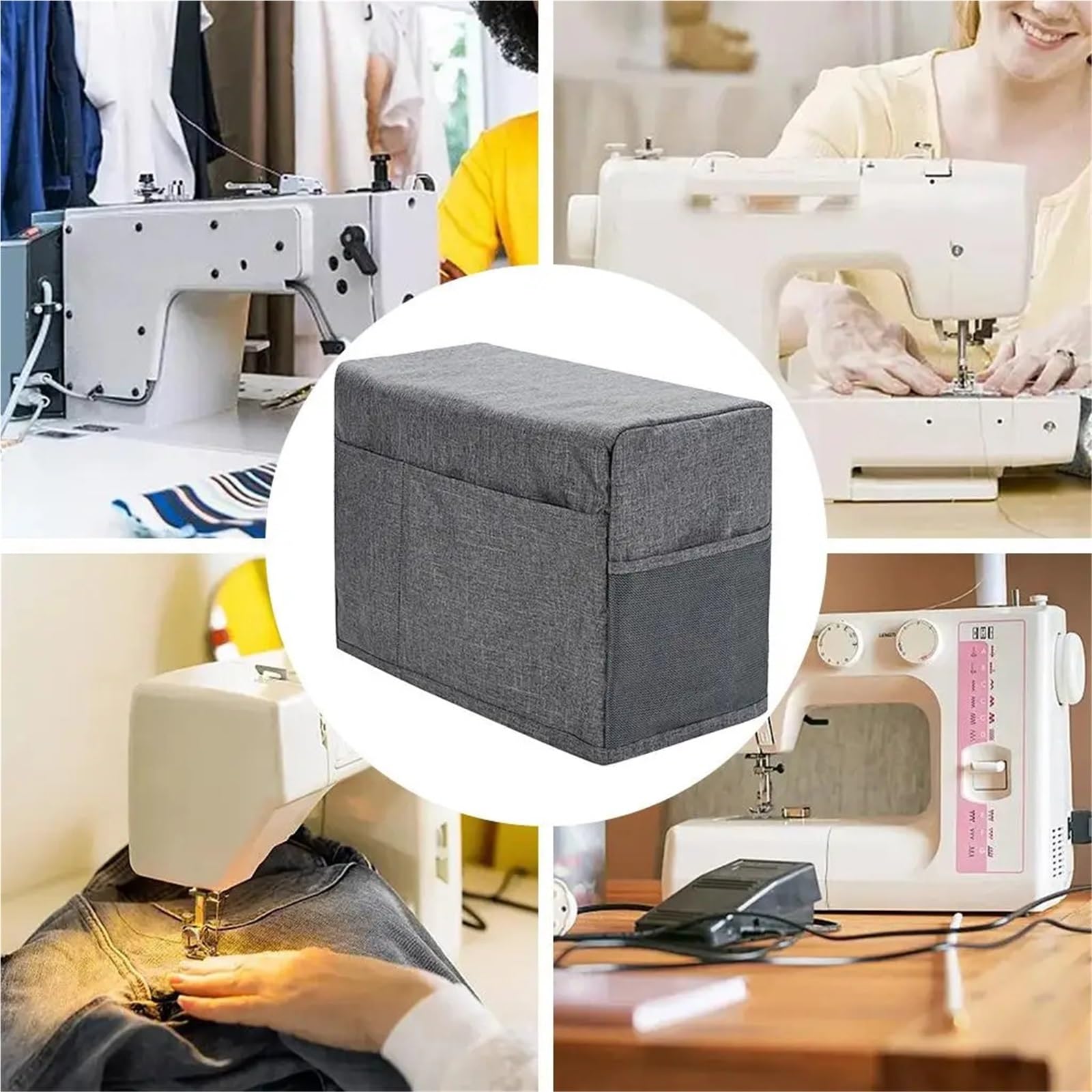 Bolsa Para Máquina De Coser Funda protectora for máquina de coser con bolsillos, Protector plegable for principiantes, la mayoría de los accesorios de costura estándar