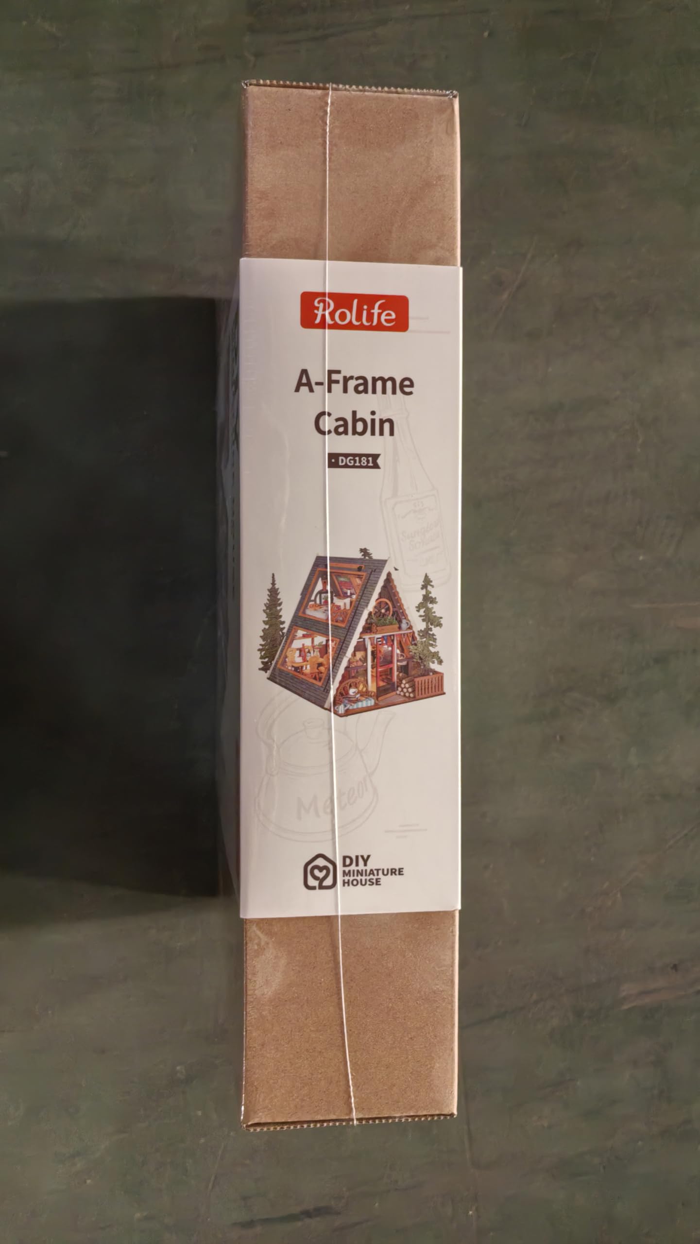 Rolife Casa de Muñecas Cabaña A-Frame Modelo de Madera Casa en Miniatura Sanación Natural Cabaña del Bosque de Cuento de Hadas Decoración del Hogar Regalo Creativo para Adultos