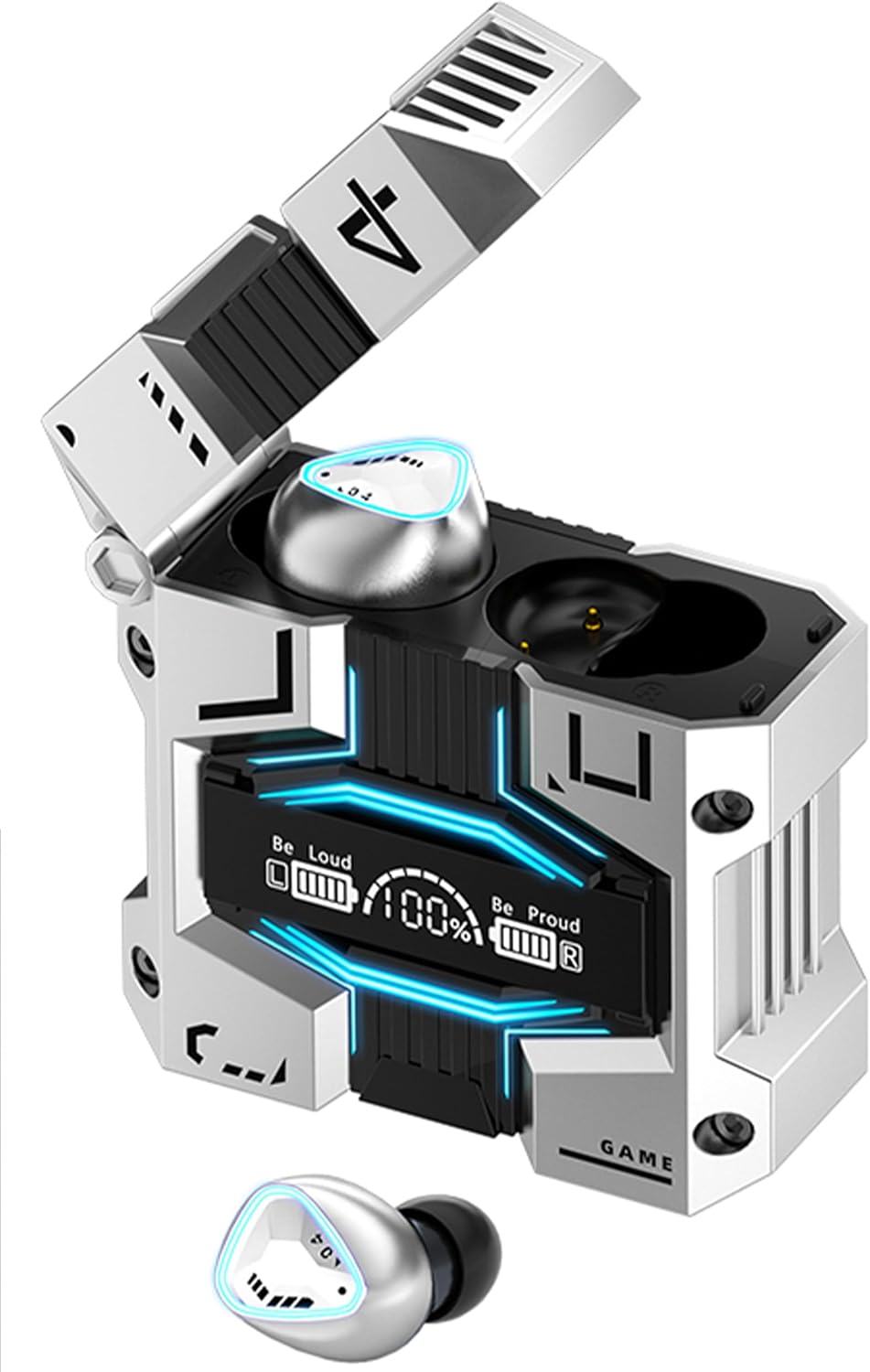 True Wireless Earbuds, 2024 Bluetooth Headphones 5.3 Earbuds, Waterproof Touch Control Ear Buds in-Ear Built-in Mic, with LED Power Display, IP7 Waterproof Earphones Sport Headset - Model 37