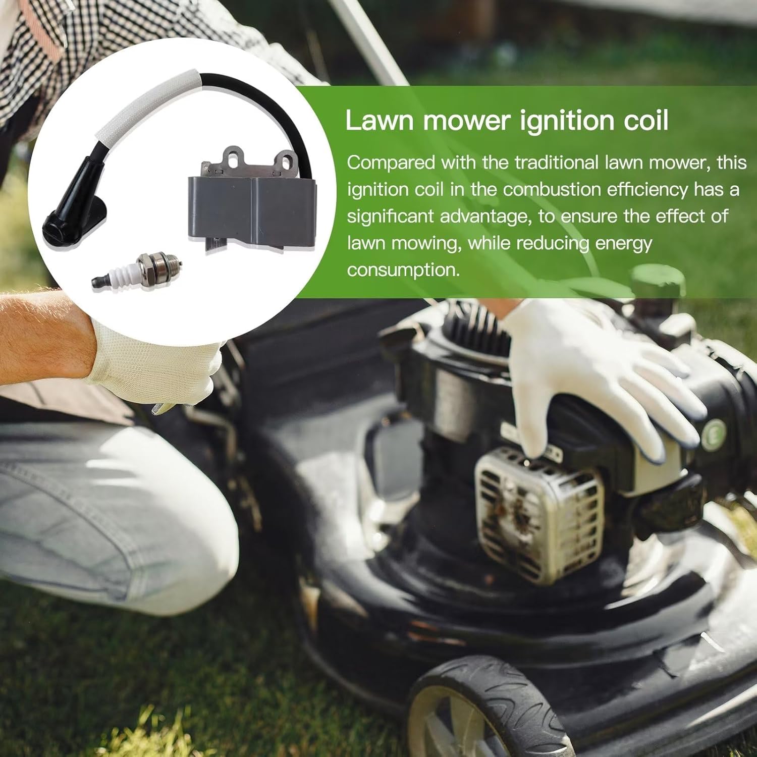 SRM225 Ignition Coil w/Spark Plug Module for Echo Hedge Trimmer TC-210 EB212 GT-225 ES-210 GT-200 HC-150 PB-200 PPF-210 HC-160