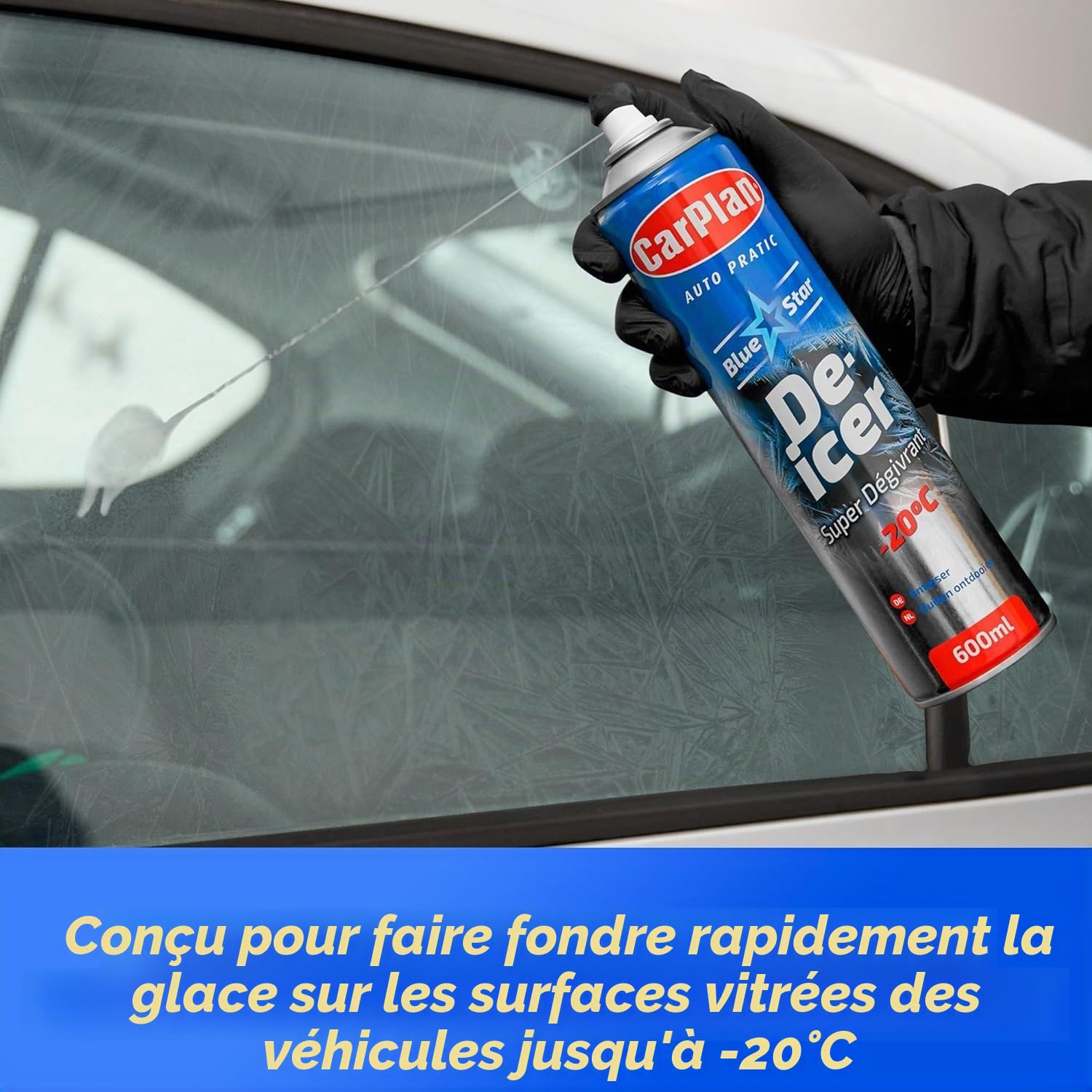 Carplan, Dégivreur en aérosol Blue Star, 600 ML (Paquet de 12)