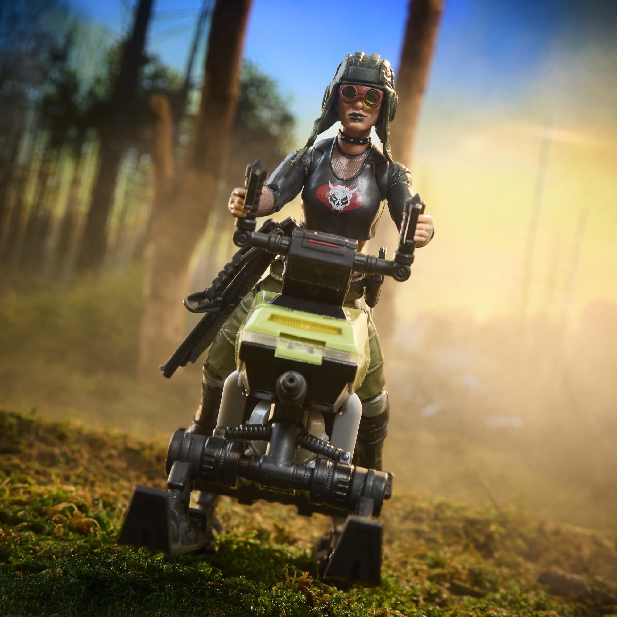 G.I. Joe Classified Series #194, Zanya and Dreadnok Chameleon (Swamp Skier), Set Coleccionable de Figura de acción de 15 cm y vehículo con 10 Accesorios