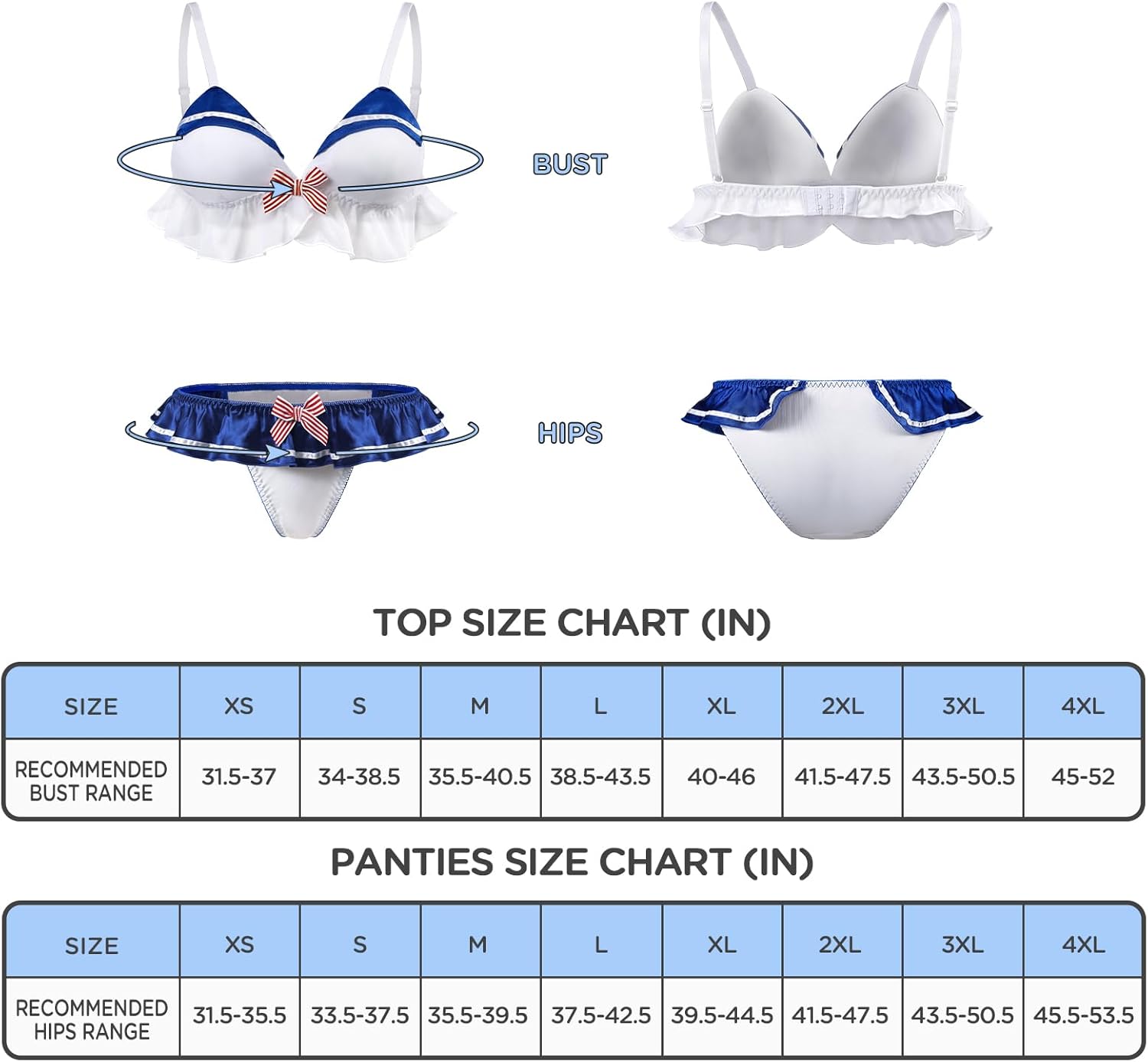 Littleforbig Women Nightwear Sexy Contrast Collar Sleeveless Backless Bikini Bra Panties Bikini Set - Image 4