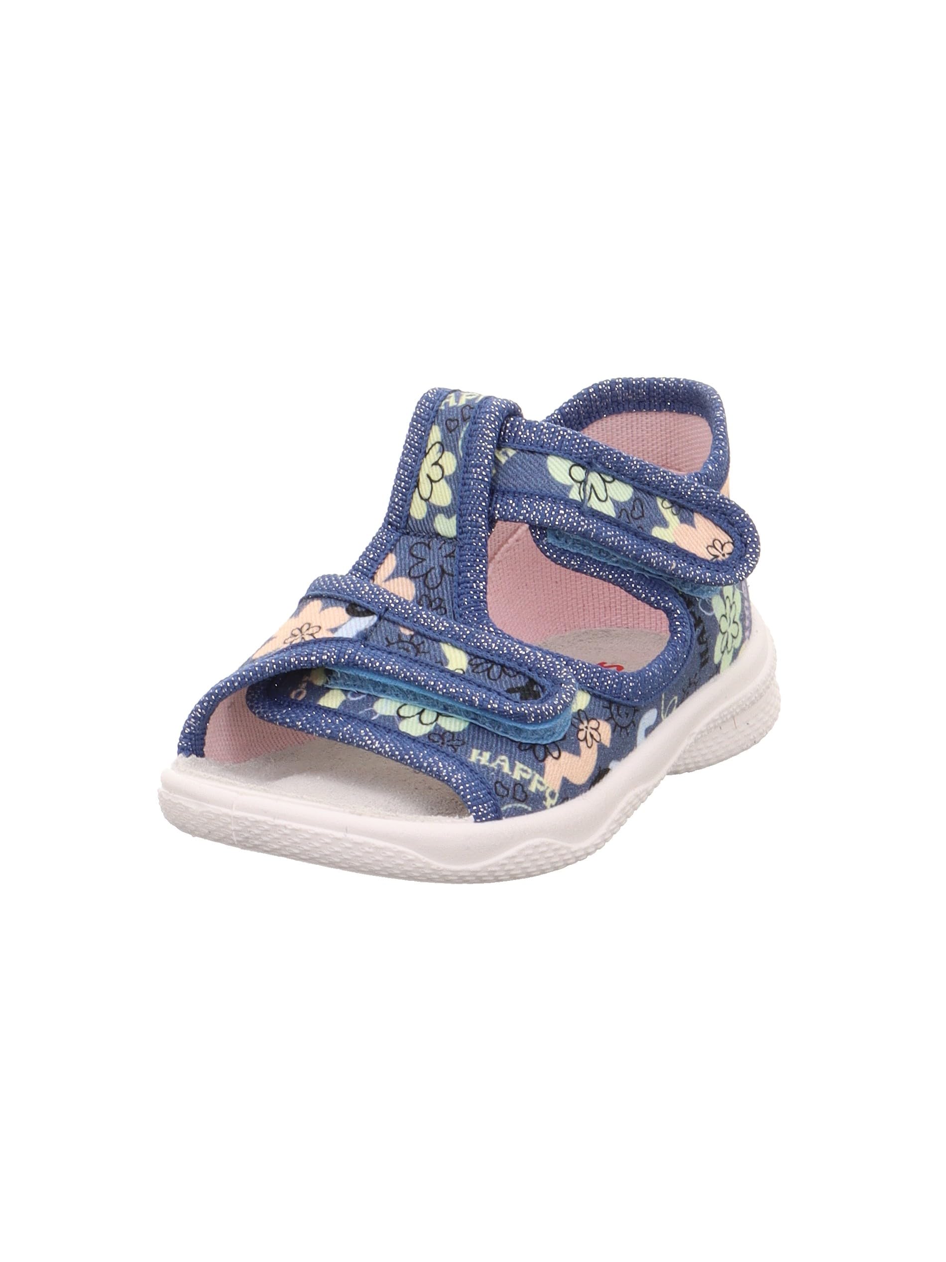 Superfit Polly Girls' Slippers, Blue 8060, 2 UK Child Wide