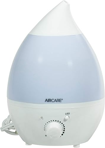 AIRCARE Humidificador ultrasónico de niebla fría, silencioso, luz LED multicolor, difusor de aceite esencial de terapia de aroma para el hogar,