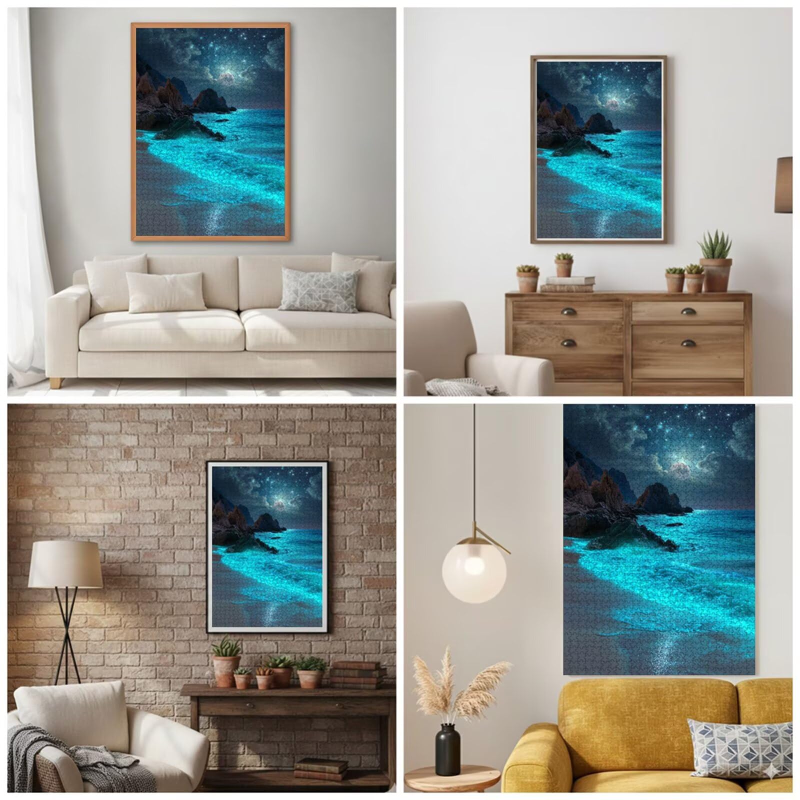 Puzzle Adulti - Oceano & Sogno - 1500 Pezzi Fabbricazione in Legno Robusto - Decorazione Murale con Poster - Prodotto Riservato ad Adulti e 14 Anni in Su (87x57cm) P3#1078
