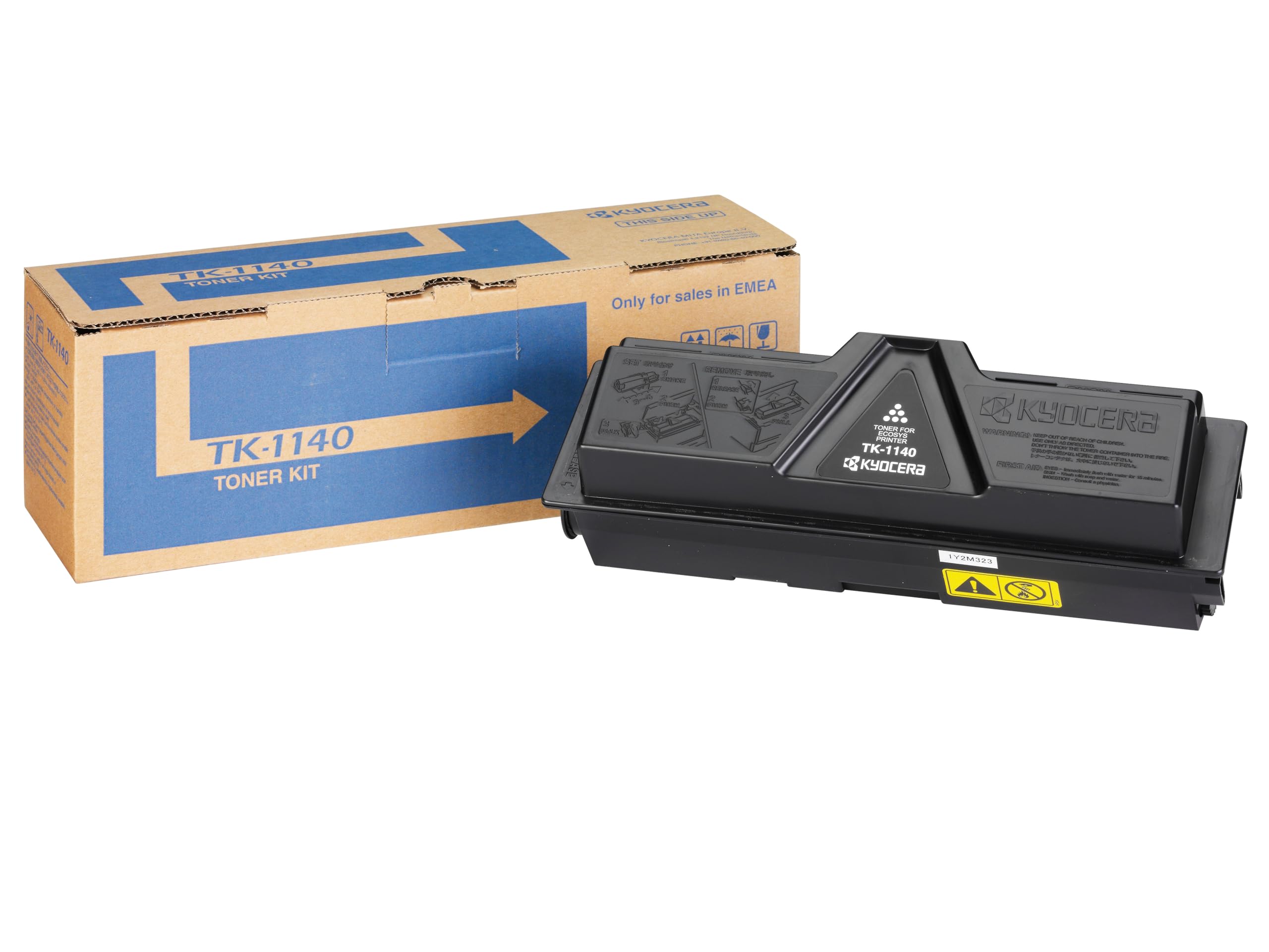 Kyocera TK-1140 Toner Schwarz 1T02ML0NL0. Toner Drucker kompatibel für ECOSYS M2035dn, ECOSYS M2535dn, FS-1035MFP/DP, FS-1135MFP. Original Tonerkartusche für bis zu 7200 Seiten