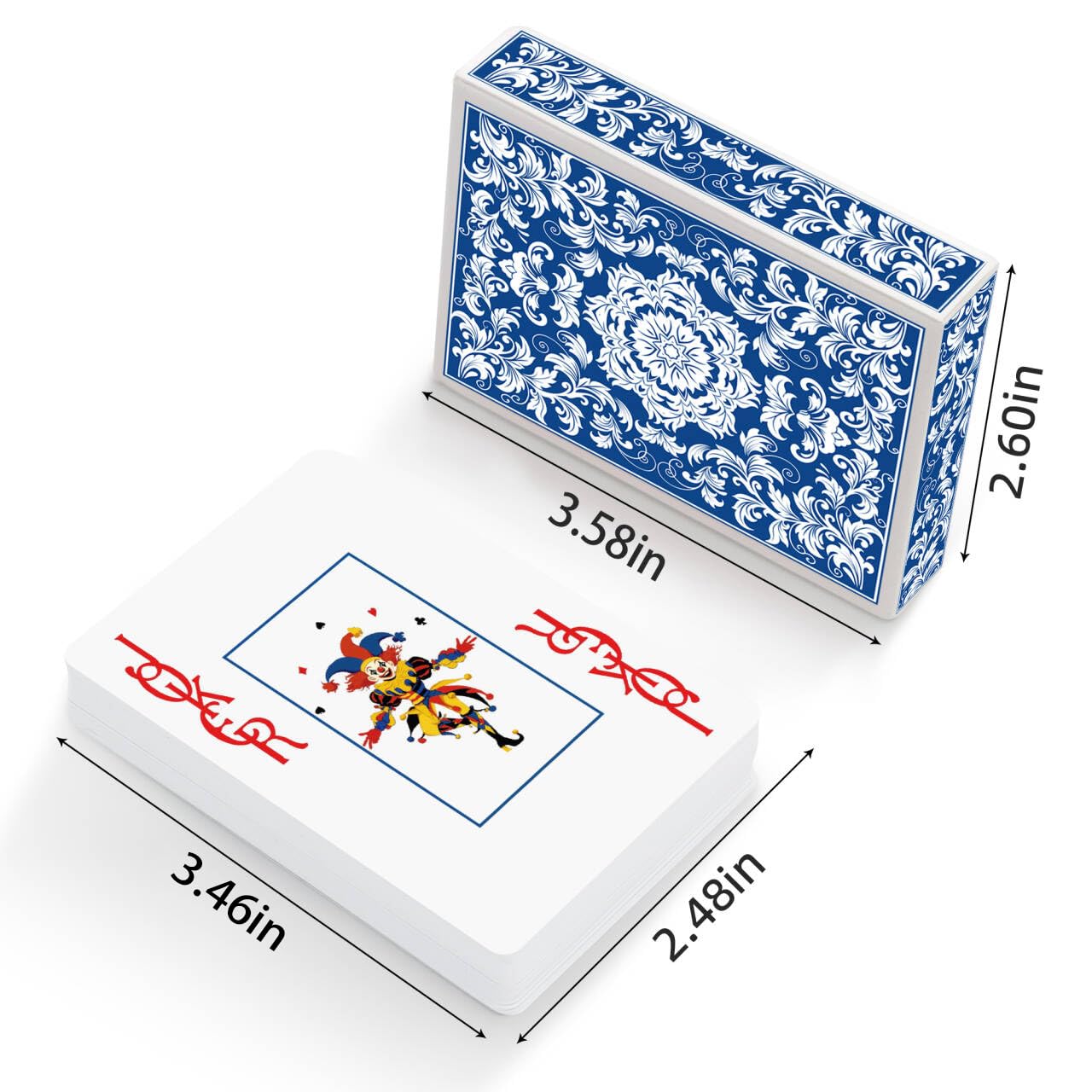 Metsyth Playing Cards,Deck of Cards,Playing Card 2 Pack,Poker Cards Professional Set,Jumbo Index Large Print Playing Cards for Adults Seniors,Card Games for Family Game Night Party (Blue and Red)