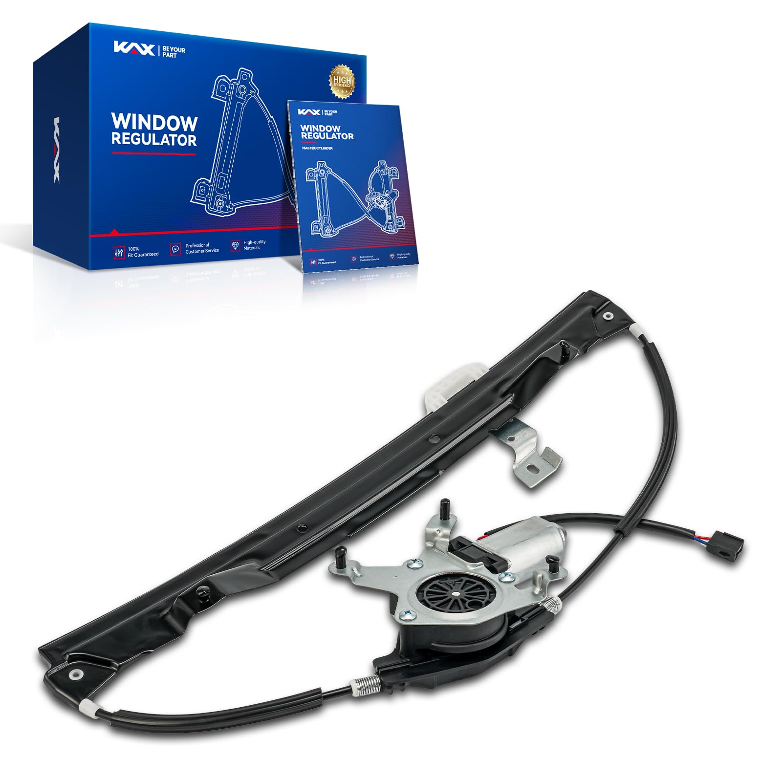 KAX 748-506 Rear Left Side Power Window Regulator with Motor Compatible with Ford Explorer, Mercury Mountaineer, 2007-2010 Ford Explorer Sport Trac, 2003 Lincoln Aviator, Driver Side Window Lifter