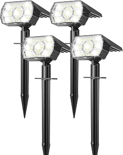 Kaxiida Solar Lights Outdoor Waterproof IP68, 3 Lighting Models Solar Powered Spot Lights Outdoor, 56LED Light Dusk to Dawn for Yard Patio Garden Pathway Landscape Lighting