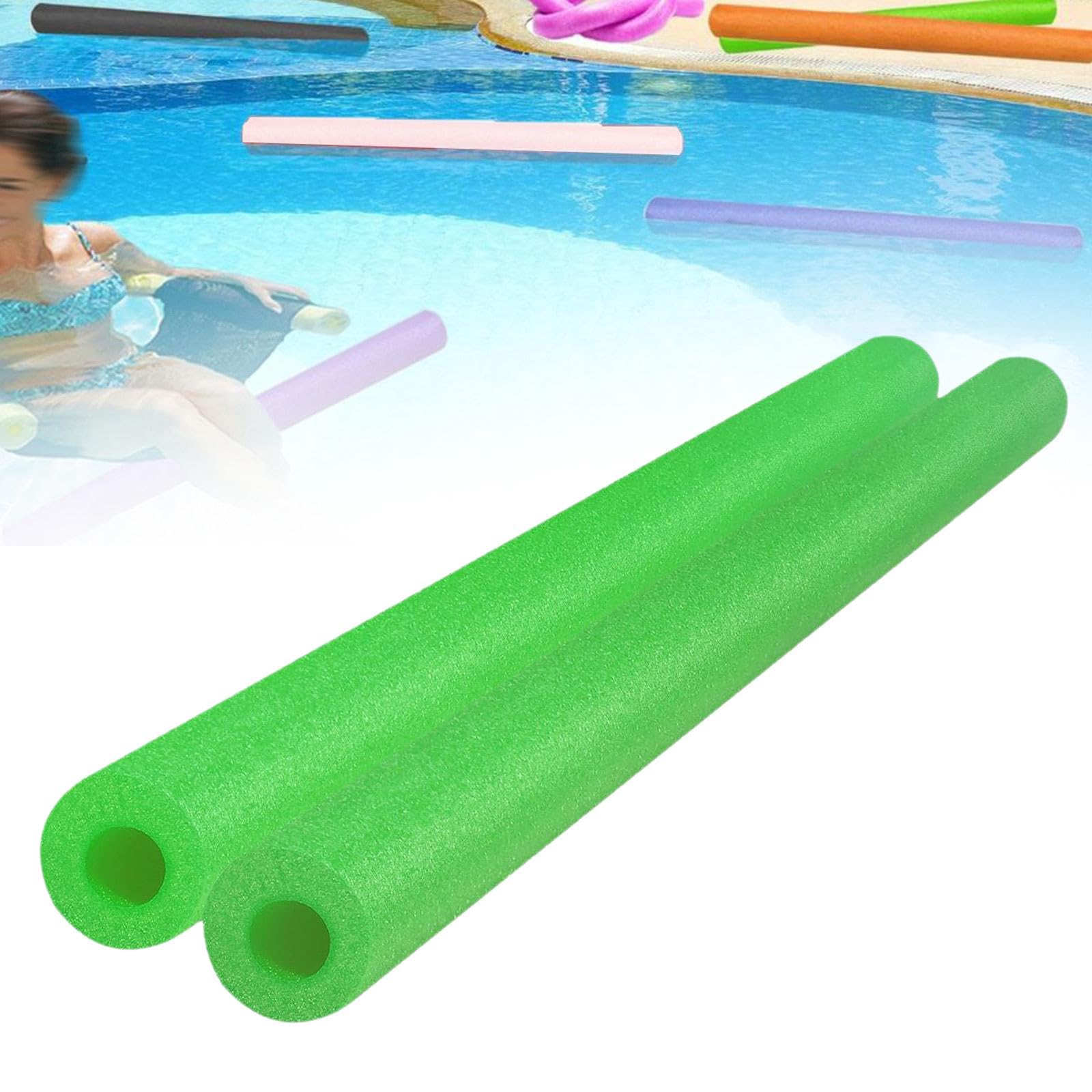 Fenteer 2 flotadores de Espuma para Piscina con núcleo, Tubos de Espuma Multiusos de 150 cm para diversión, Juegos, Playa, Manualidades y, Verde