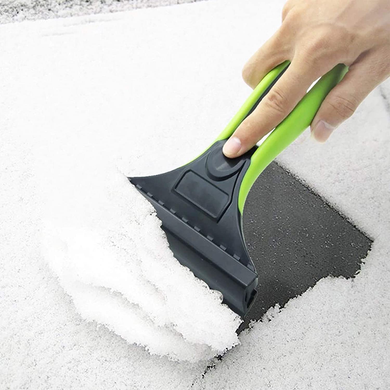 XMING Auto Snow Frost Ice Raschietto Multifunzione Automotive Snow Frost Shovel 2 in 1 Raschietto for Vento Auto Addominali Raschietto di Ghiaccio Auto in plastica Risparmia Spazio