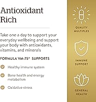 Vista 4 de Solgar Fórmula VM-75, 90 tabletas – Multivitamínico con minerales quelados – Vitamina A, B6, B12, C, D, E – Biotina, magnesio, calcio, hierro, zinc