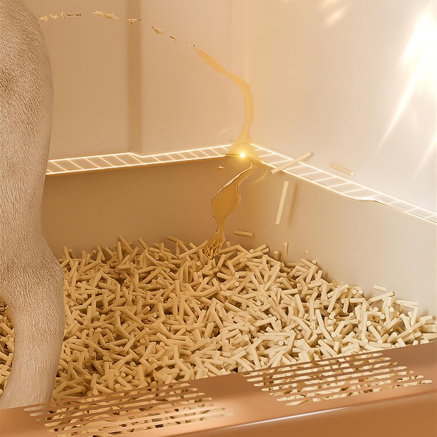 Litterbox Fully Enclosed Cat Litter Box with Scoop, Hooded Cat Litter House with Drawer Type Tray, Portable Pet Toilet with Large Space Cat Litter Tray(Orange)