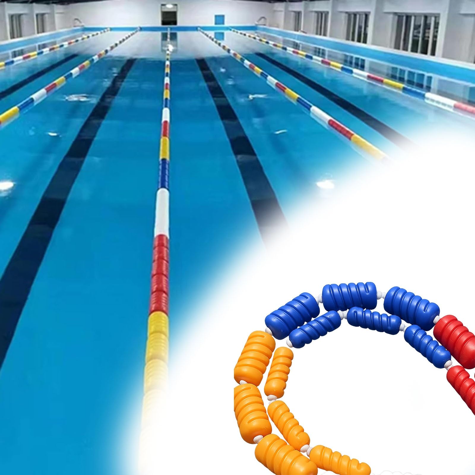 Ligne de piscine flottante en polyéthylène pour délimiter la zone peu profonde