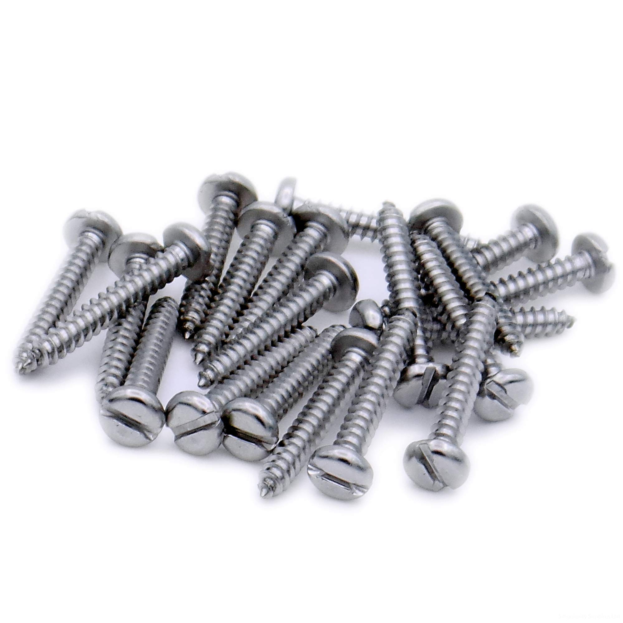 Singularity Supplies No.4 X 0.75 (2.9Mm X 19Mm) Slot Pan Self-Tapping Screw - Stainless Steel (A2) (Pack Of 20)