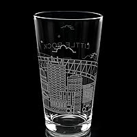 Vista 6 de AMSTERDAM NETHERLANDS SKYLINE Engraved Pint Beer Glass Minimalist City Sky Line Full Wrap Engraving Great Gift Idea!