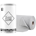Fantasticlean Microfiber Cleaning Cloth Roll -75 Pack, Tear Away Microfiber Towels, 12 x 12, Reusable, Washable, Scratch Free, Ultra Absorbent Dish Rags for Car, Home, Garage or Shop (Grey)