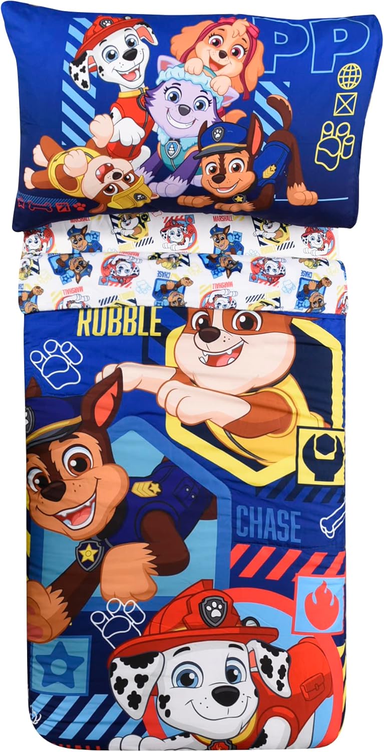 Paw Patrol Toddler Bedding Set, 3 Pups EXPRESSIONS (3 Piece Set, Fits Standard Crib Mattress