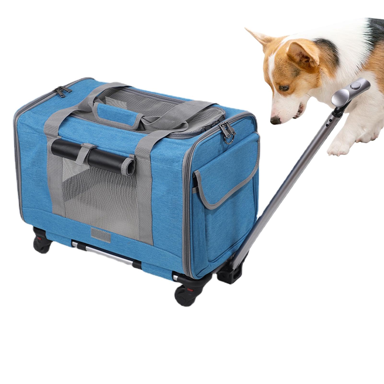 Transporttasche für Hunde: Tragbare Gepäcktasche für Hunde, Reiserucksack | für Hunde, von Fluggesellschaften zugelassen, Mehrzweck-Reisetasche für Haustiere mit Sicherheitsreißverschlüssen, Fi-Tasche