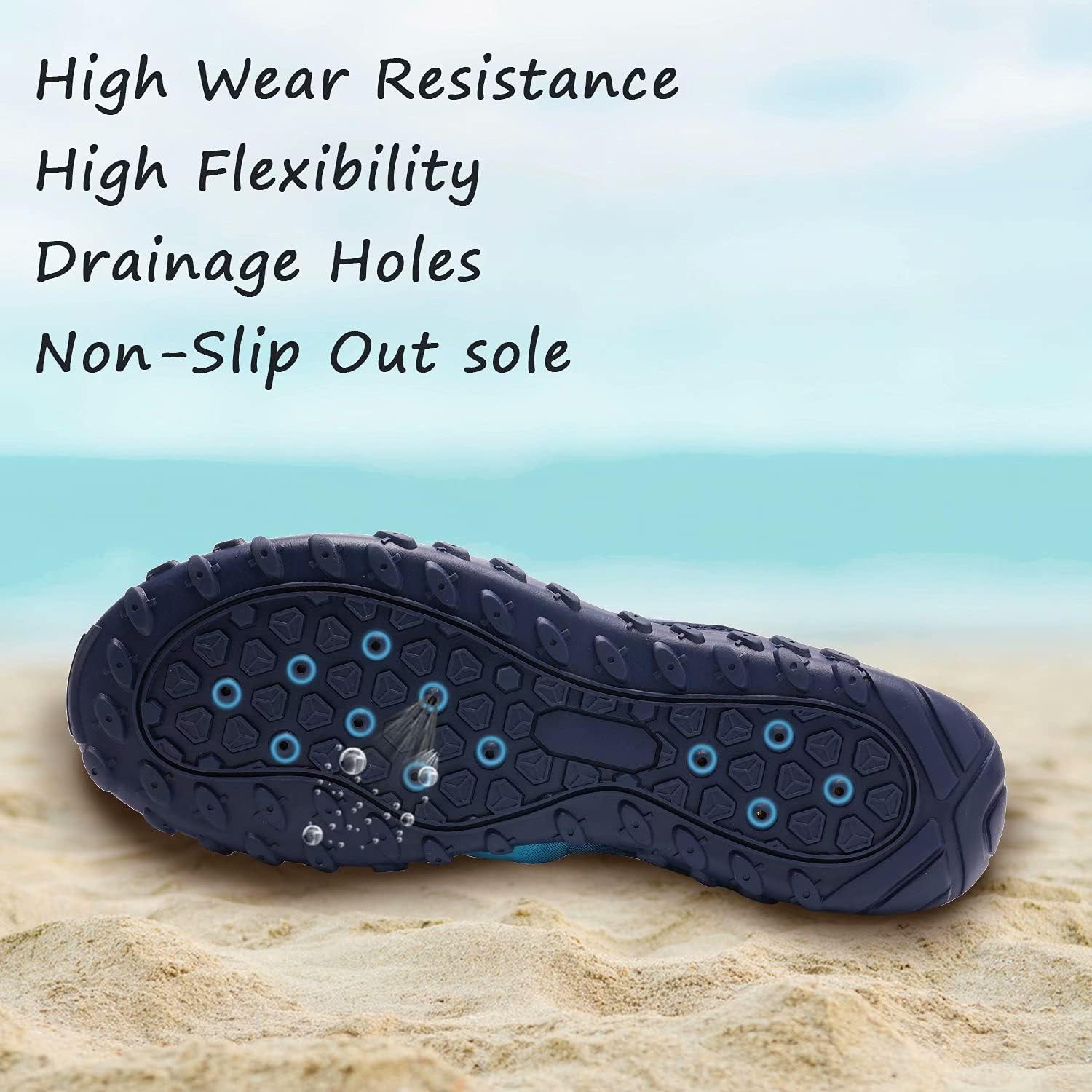 YALOX Water Shoes Men's Women's Swim Shoes Outdoor Beach Barefoot Quick-Dry Aqua Pool Socks Swimming Yoga Surfing Exercise