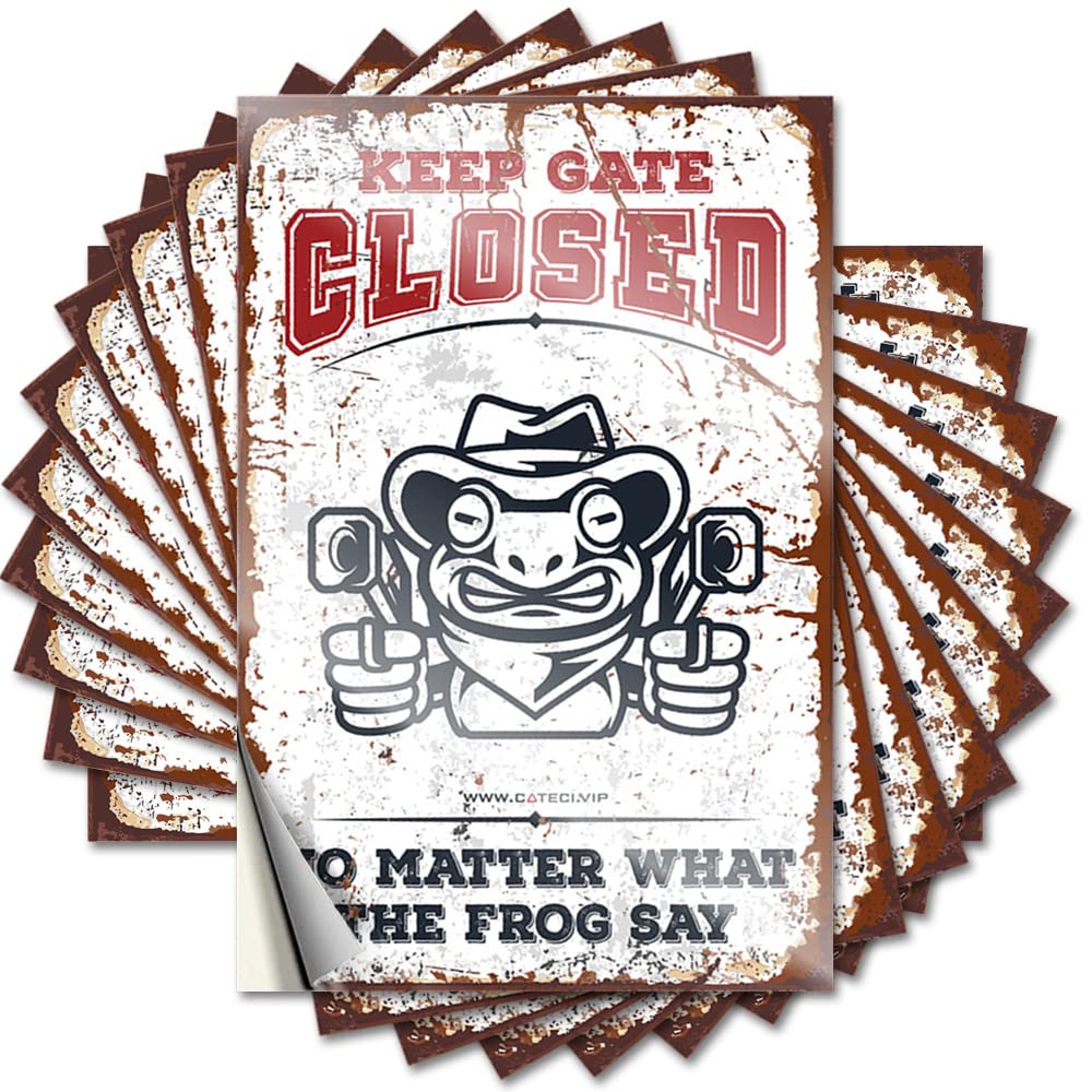 Summer, Sticker Garage Keep Gate Closed No Matter What The Frog Say | Christmas Mimosa Bar Decor(12X18CM)
