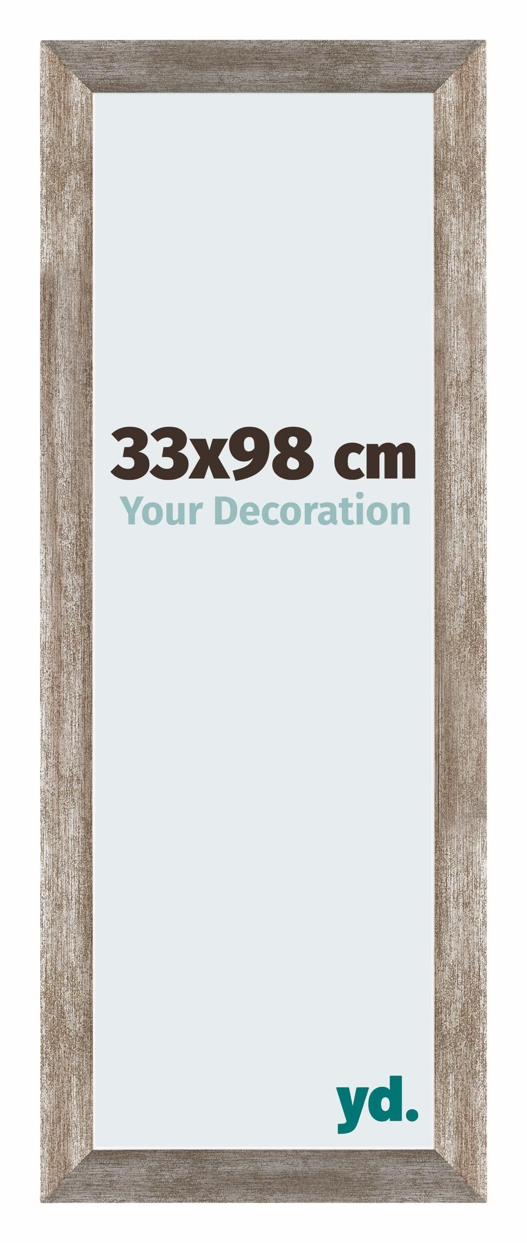 Your Decoration - Picture Frame 33x98 cm - Metal Vintage - Decorative Wall Frame in MDF with Antireflection - Frame 33x98 - Mura
