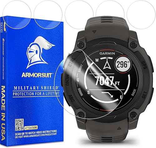 Miniatura 70 de ArmorSuit Paquete de 6 protectores de pantalla para Garmin Forerunner 265 (1.812 pulgadas) MilitaryShield HD Clear Film – Fabricado en Estados