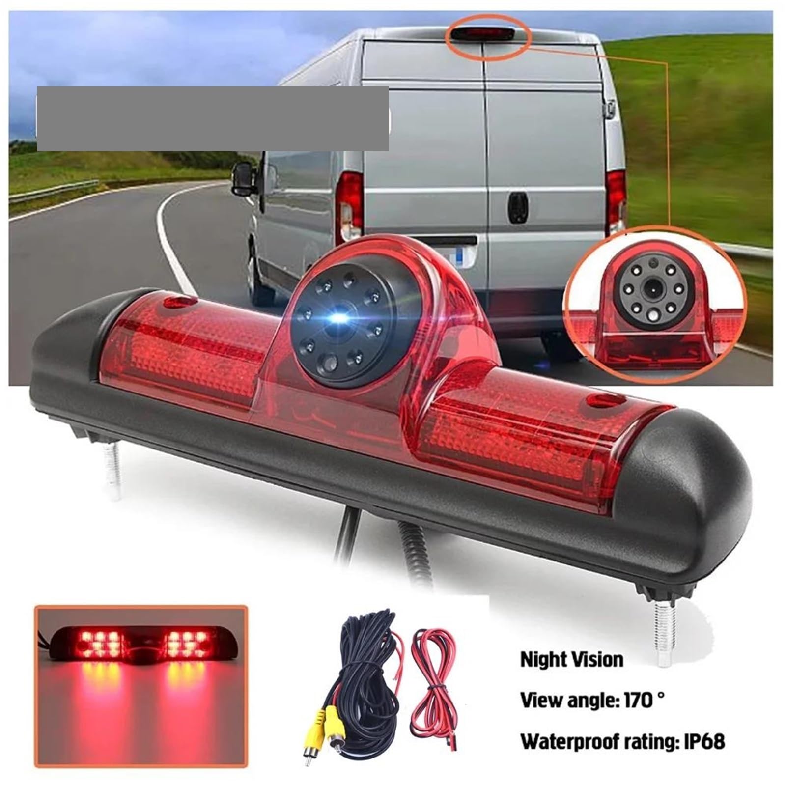 Cámara Trasera Coche para Peugeot para Box III Luz Cámara Visión Trasera Estacionamiento CCD Freno Coche Marcha Atrás(B)