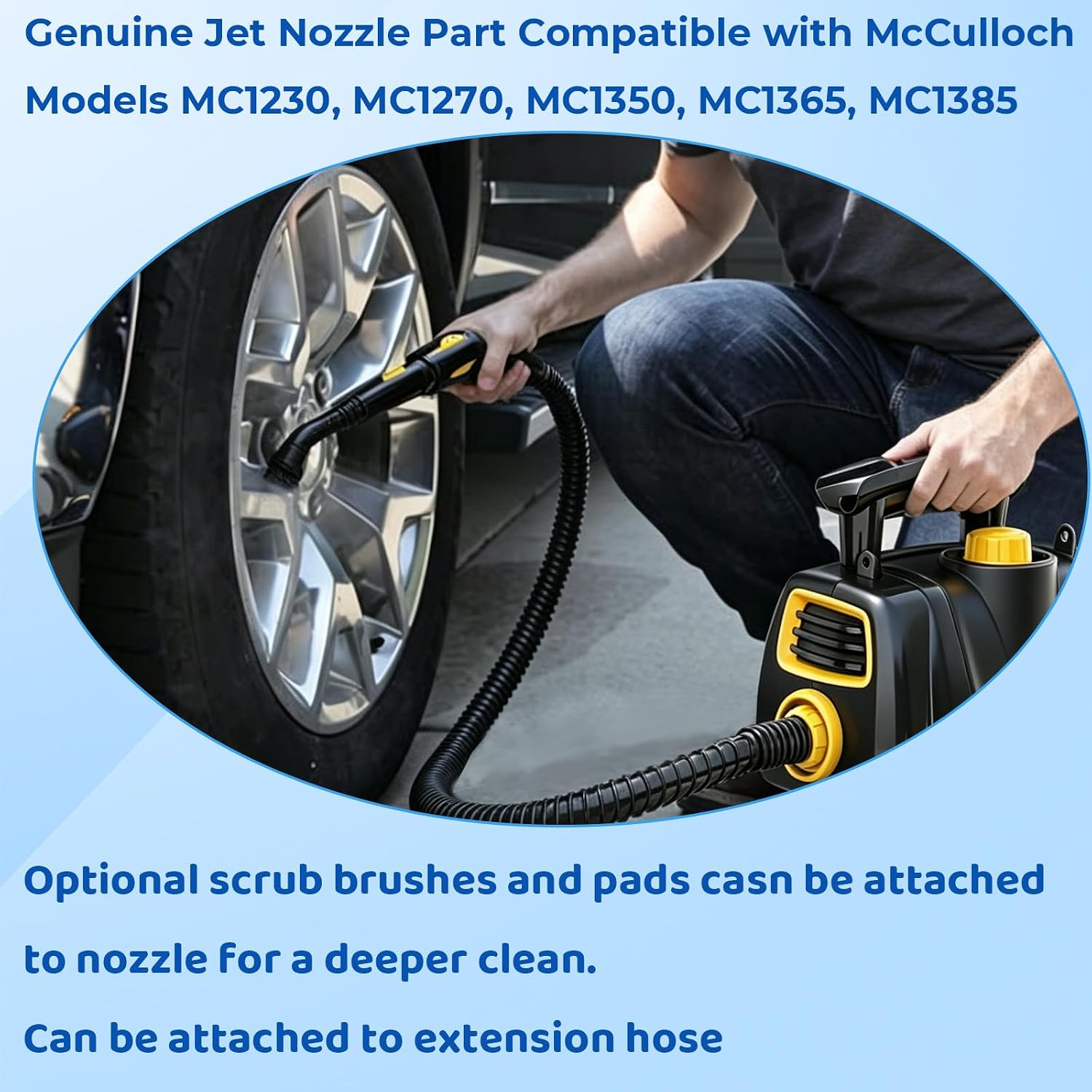 Jet Nozzle Fits for McCulloch Steam Cleaners MC1230-MC1385