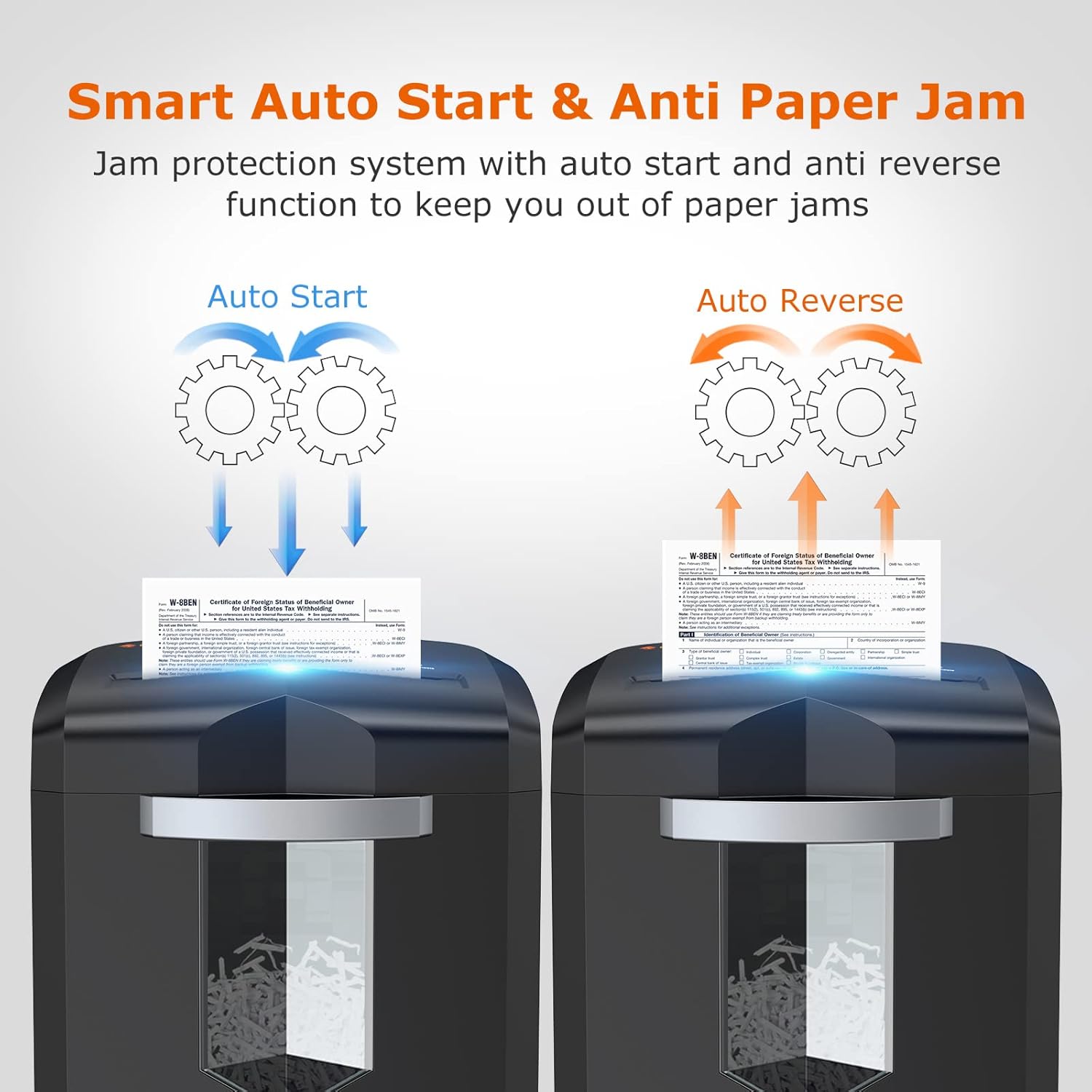 Smart Auto Start and Anti Paper Jam Function