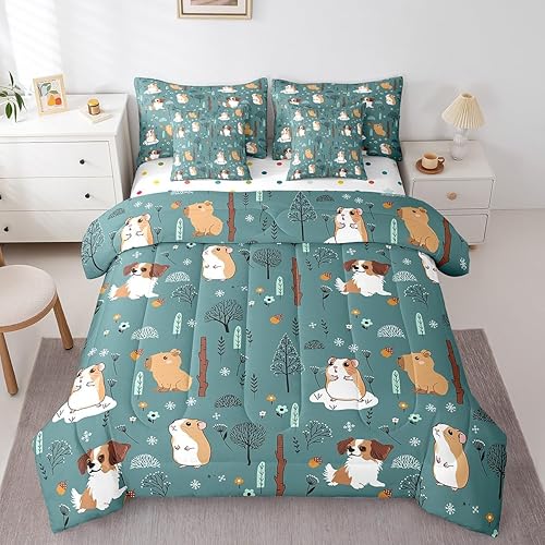 Erosebridal 7 Piece Bed in a Bag Full Size Comforter Set for Kids Wild Animal Be