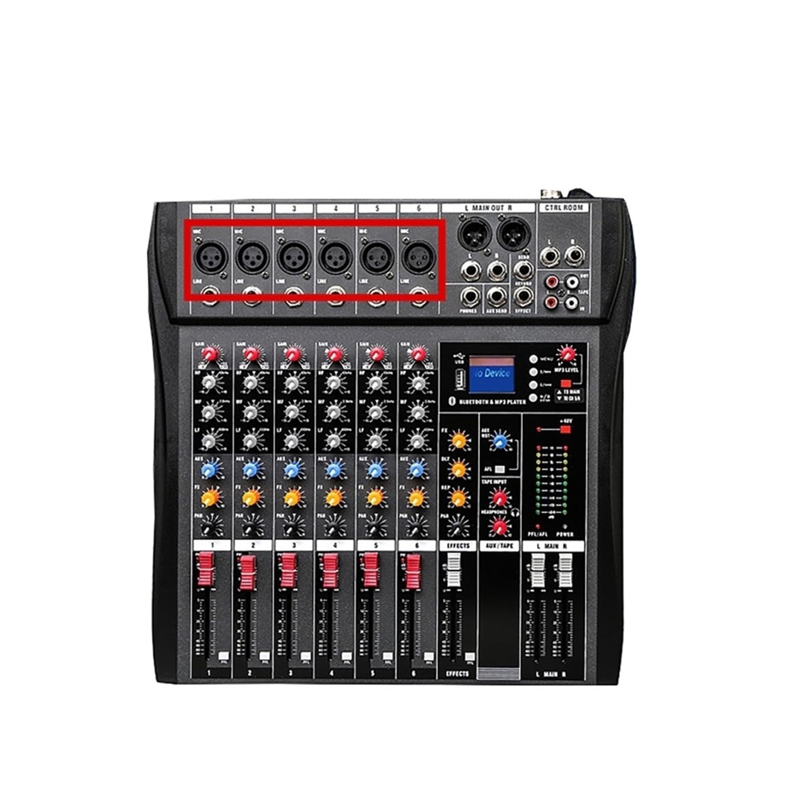 Mikser dźwięku, 6 8 12 kanałowy profesjonalny mikser audio komputerowy nagrywanie USB karta dźwiękowa kontroler DJ konsole cyfrowe(12 channel)
