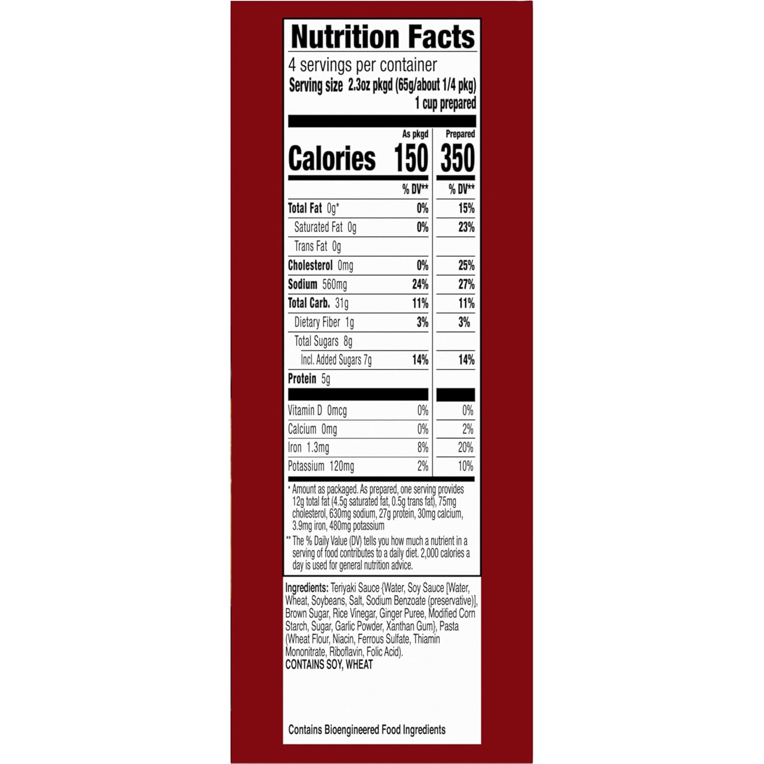 Hamburger Helper DELUXE Sweet & Savory Teriyaki, 9.2 oz, 12 per Case