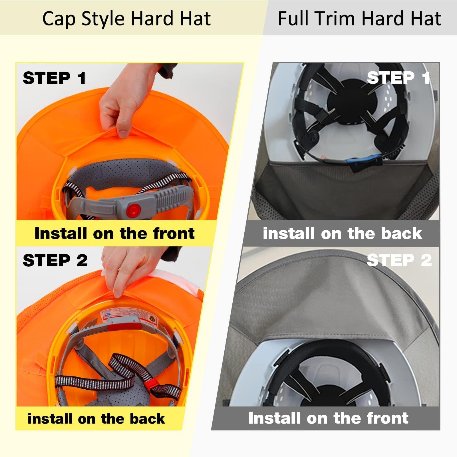Visiera parasole per casco di sicurezza - Striscia riflettente per casco di sicurezza Visiera parasole a tesa intera per casco di sicurezza - Parasole pieghevole per casco di sicurezza altamente trasp