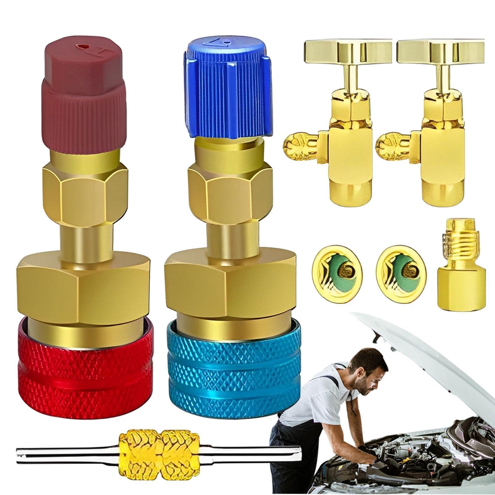 Adapter do czynnika chłodniczego A/C, mosiężny adapter złącza